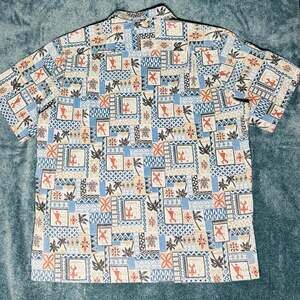 Vintage Pride of Hawaii Hawaiian Shirt Tribal Tiki Print 2XL/3XL